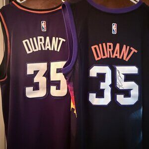Kevin Durant Phoenix Suns jerseys 2 styles signed? Stitched